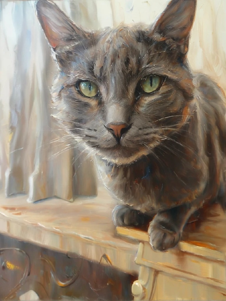 Custom Pet Portrait Oil Painting