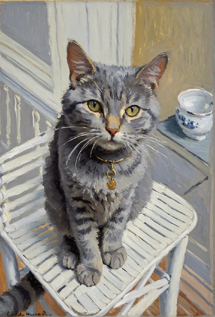 Pet Portrait Cat Oil Painting