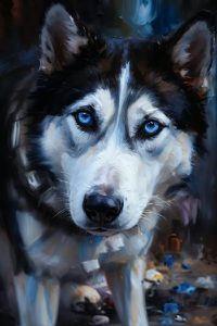 Dog Pet Portrait Oil Painting