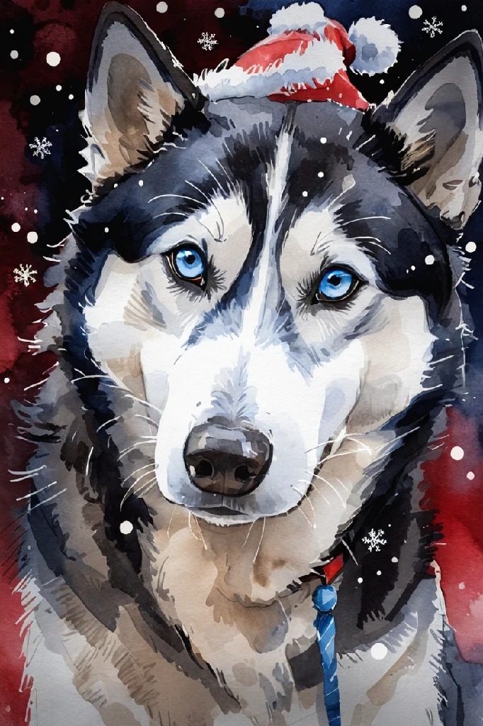 Christmas Dog Portrait