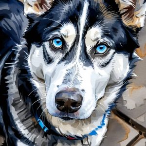 Watercolour Dog Portrait