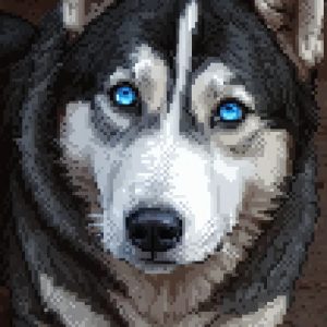 Pixel art pet portrait