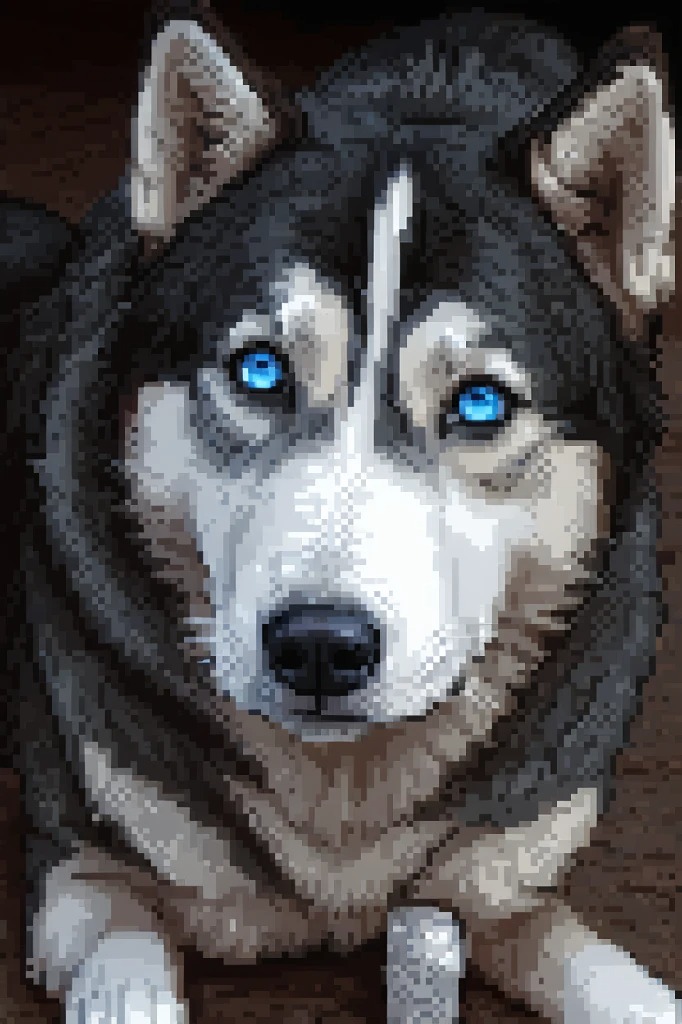 Pixel art pet portrait