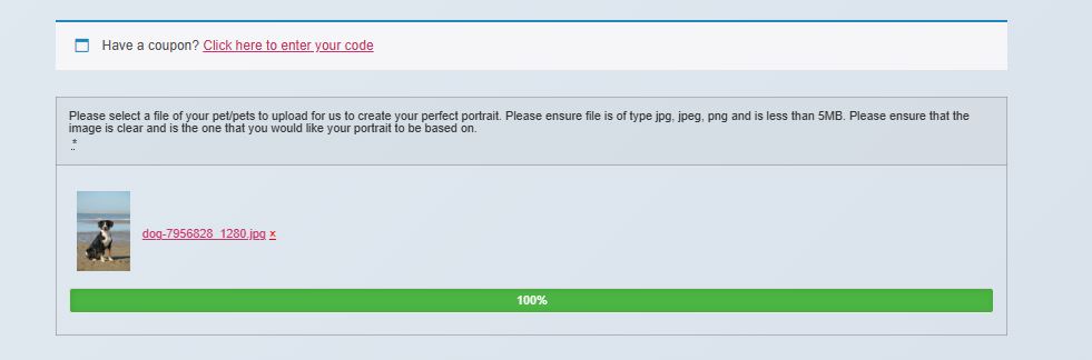 Upload Pet Portrait Picture